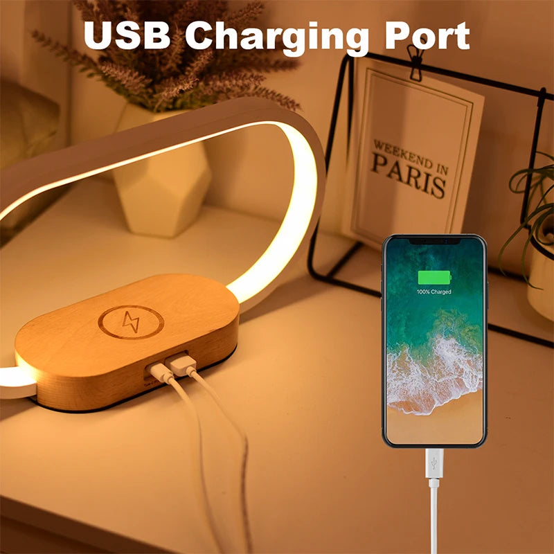 Table Top Wireless Charger with Night Light & Clock Fast Phone Charger