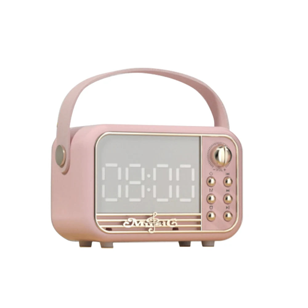 Wireless Fast Charger and Bluetooth LED Clock Speaker with Fm Radio