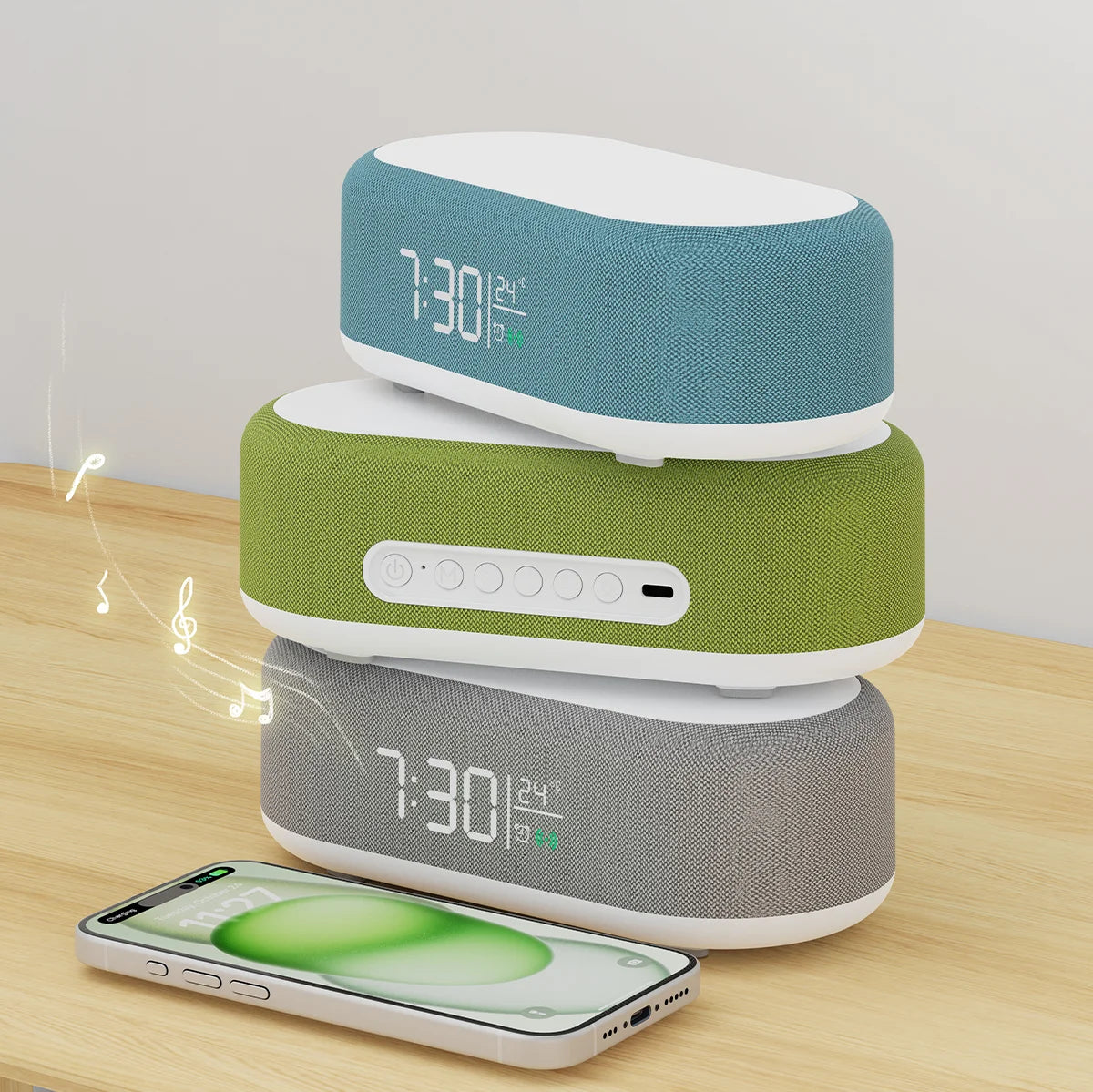 Speaker RGB Light Portable Smart Bluetooth Speaker With Wireless Charger