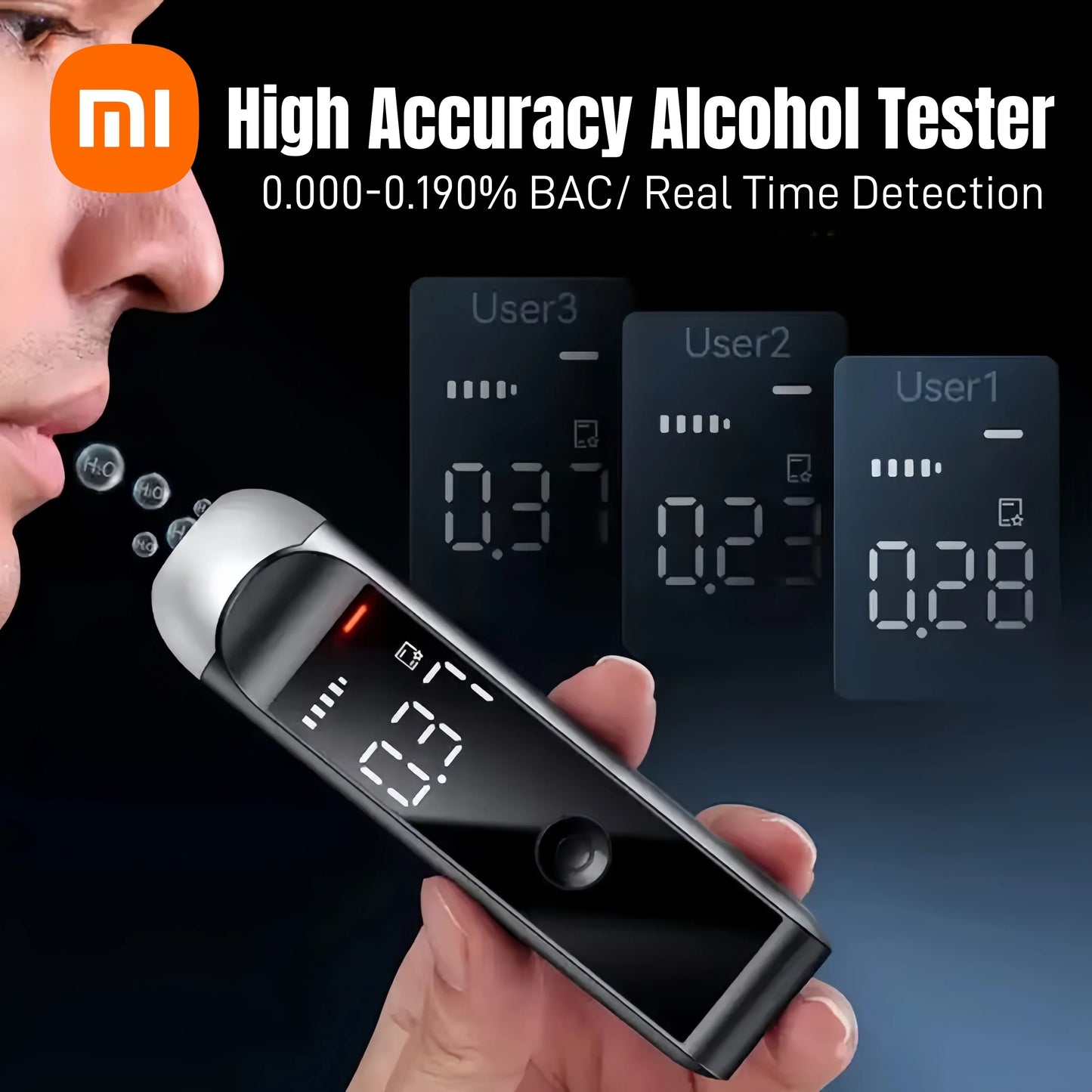 Alcohol Breathalyzer Tester Portable Digital Display Car Driver Safety