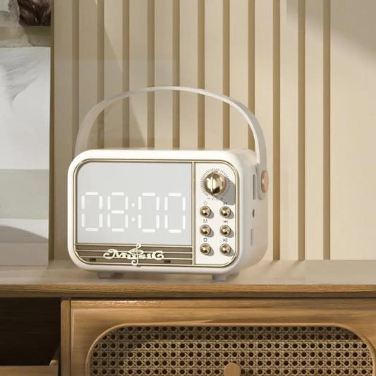 Wireless Fast Charger and Bluetooth LED Clock Speaker with Fm Radio