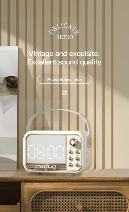 Wireless Charger Alarm Clock Bluetooth Speaker LED Smart Digital Clock