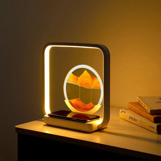Touch Dimming  Quicksand LED Light Wireless Charger Lamp