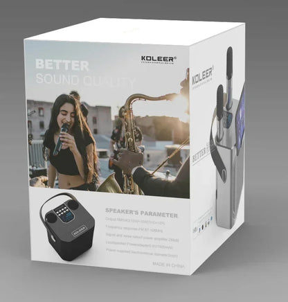 Karaoke Bluetooth Speaker with Dual Microphone