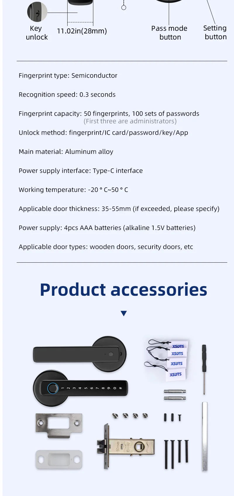 Biometric Fingerprint Smart Door Lock