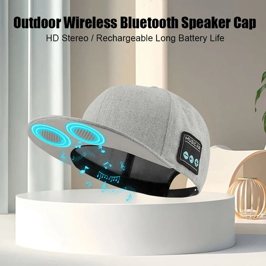 Bluetooth Sports Music Hat Dual Speaker Adjustable Baseball Cap Smart Speaker