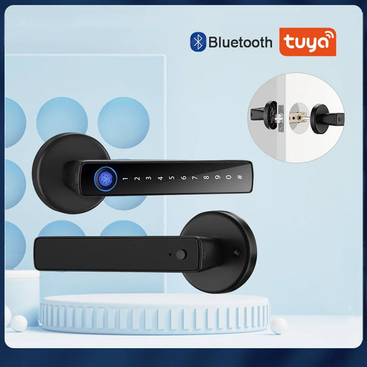 Tuya Biometric Fingerprint Smart Door Lock Door Handle