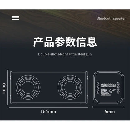 Transparent Bluetooth 5.0 Wireless Double Bass Mini Party Loudspeaker