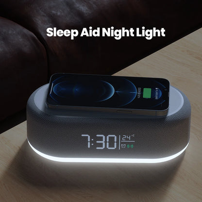 RGB Light Portable Smart Bluetooth Speaker With Wireless Charger