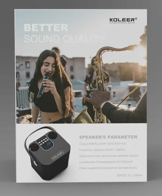 Karaoke Bluetooth Speaker with Dual Microphone
